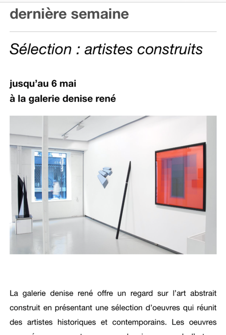 Galerie Denise René  — Mai 2023.