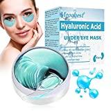 Masque Yeux, Masque Yeux Collagène, Eye Mask, Collagen Eye Mask, Masque hydratant pour les yeux à l'acide hyaluronique, Anti-âge, Réduit poches, rides, ridules, relâchement, yeux gonflés - 60Pcs