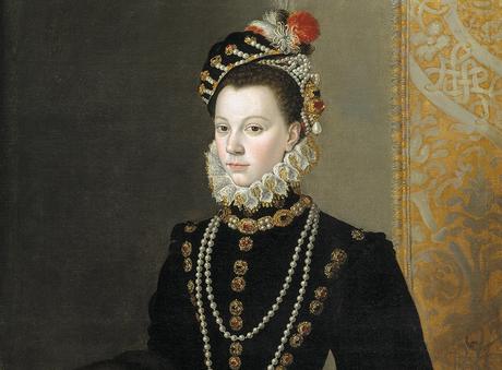Elisabeth Valois, reine d'Espagne, par Juan Pantoja de la Cruz.