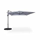 Alice's Garden - Parasol déporté rectangulaire 3x4m – Antibes – gris – parasol déporté. inclinable. rabattable et rotatif à 360°