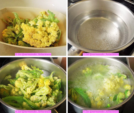 Chou-fleur, asperges et radis sur galette croustillante aux lentilles, accompagnés de tempuras de fanes et d'ail des ours (Vegan)