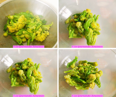 Chou-fleur, asperges et radis sur galette croustillante aux lentilles, accompagnés de tempuras de fanes et d'ail des ours (Vegan)