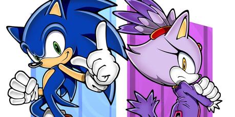 Sonic le hérisson et Blaze le chat.