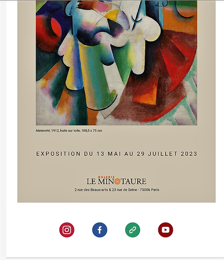 Galerie Le Minotaure   « Vladimir Baranoff-Rossiné »le 13 Mai 2023.