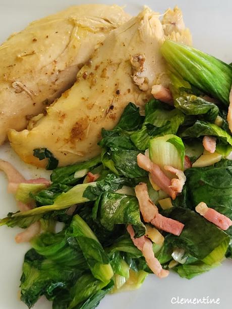 Cicorino à l'ail et au guanciale