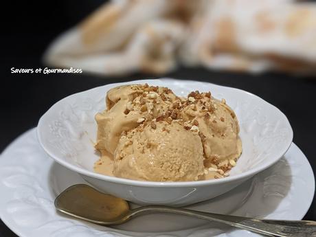 Glace Caramel Salé, sans sorbetière.