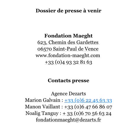 Fondation  Maeght à partir du 1er Juillet 2023. Saison Riopelle –