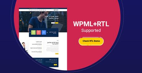 Edubin – Thème WordPress pour l’éducation thème de l'éducation rtl, rtl, thème rtl, rtl wordpress