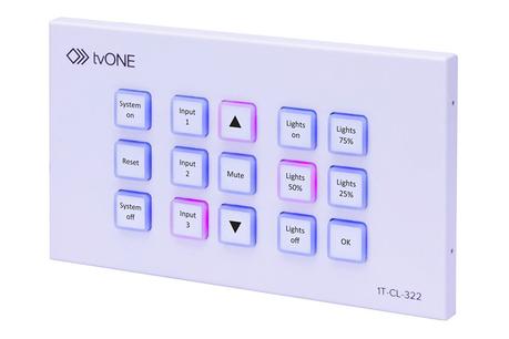 tvONE 1T-CL-322-EU : un panneau de contrôle universel 15 boutons connecté en IP 