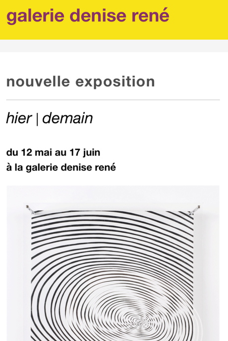 Galerie Denise René  « Hier/Demain »
