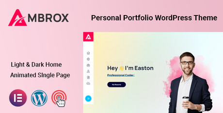 Ambrox – Thème WordPress de portefeuille personnel