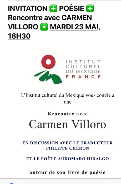 Institut Culturel du Mexique en France. Mardi 23 Mai 2023.