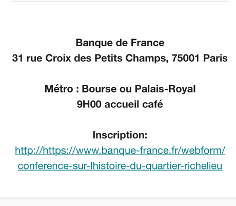 I N H A   »  Histoire du quartier Richelieu  » Mardi 24 Mai 2023.