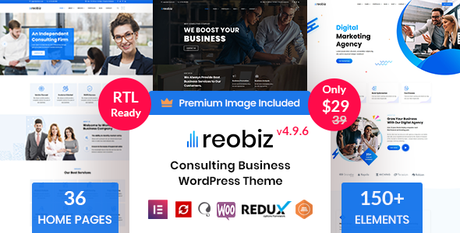 Reobiz – Thème WordPress pour les entreprises de conseil
