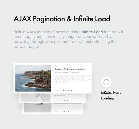 Authentique – Thème WordPress pour blogs et magazines de style de vie Pagination AJAX