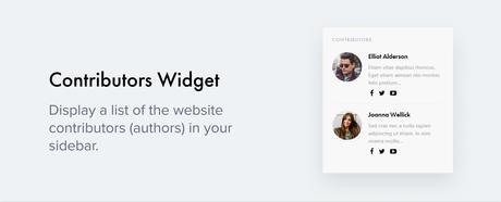 Authentique – Thème WordPress pour blogs et magazines de style de vie Widget Contributeurs