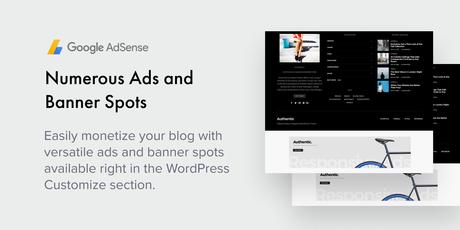 Authentique – Thème WordPress pour blogs et magazines de style de vie Spots publicitaires