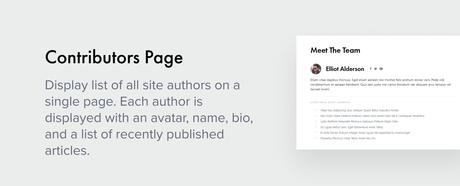 Authentique – Thème WordPress pour blogs et magazines de style de vie Page Contributeurs