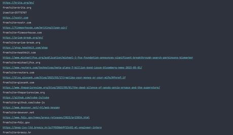 Comment gratter un site Web et récupérer des données à l’aide de Rust résultat de la récupération des URL d'une page Web