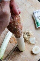 Poireaux farcis et grillés, feta Poireaux farcis et grillés, feta