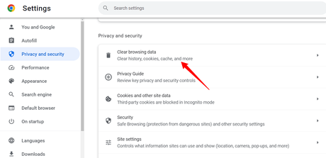Google Meet ne fonctionne pas : 6 façons de résoudre le problème ! Effacer les données de navigation