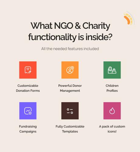 Thème d'élément de charité pour enfants