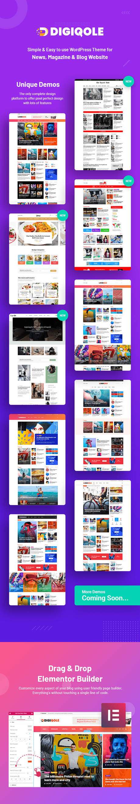 Digiqole – Thème WordPress pour les magazines d’actualités Digiqole WordPress