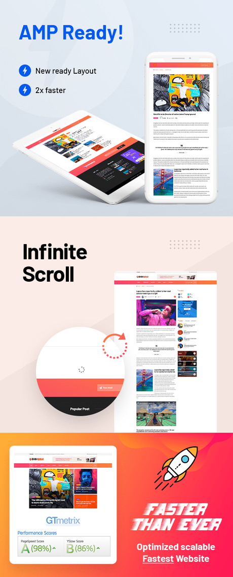 Digiqole – Thème WordPress pour les magazines d’actualités Bannière DigiQole 3en1