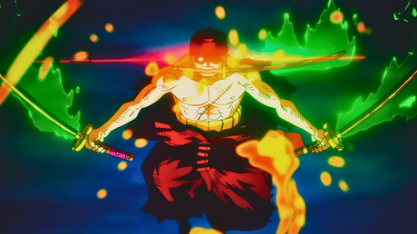 zoro one piece 1062 epee enflamee