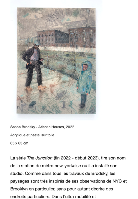 Galerie Lazarew  – exposition  Sasha Brodsky – à partir du  27 Mai 2023.
