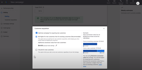 Définir de nouveaux objectifs d’acquisition de clients Utilisation de l'objectif d'acquisition de nouveaux clients dans Google Ads.
