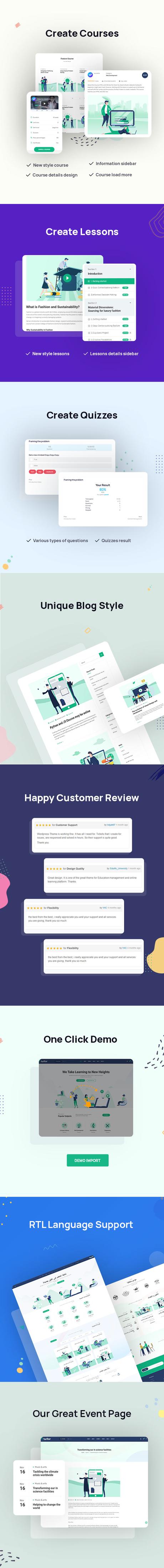 Thème WordPress pour l'éducation de Turitor