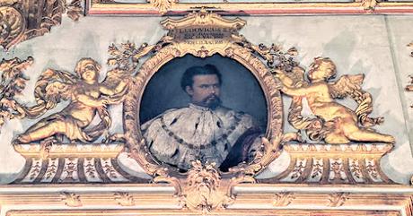 Residenz München — Porträt von König Ludwig II. in der Ahnengalerie / Portrait du roi Louis II dans la galerie des ancêtres