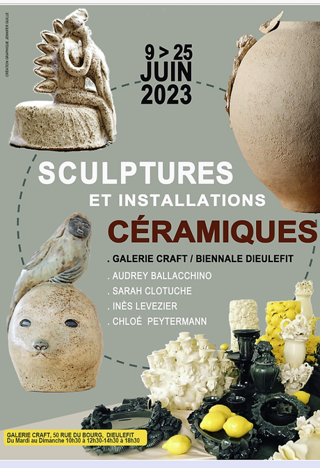 Biennale de la céramique à Dieulefit (Drôme Provençale) le 9 Juin 2023.  Galerie Craft .