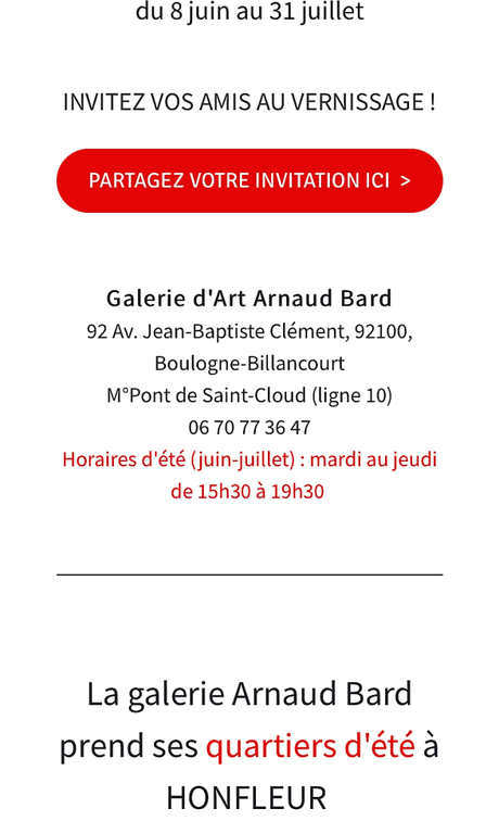 Galerie  Arnaud Bard  à partir du 8 Juin 2023. « Florilège d’été »