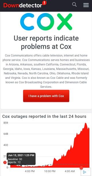 cox-internet-down-ne-fonctionne-problème