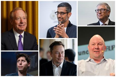 Un collage de leaders technologiques. 