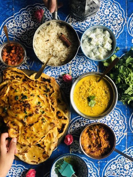 Menu indien végétarien sur le pouce pour la visite de Maud Argaïbi