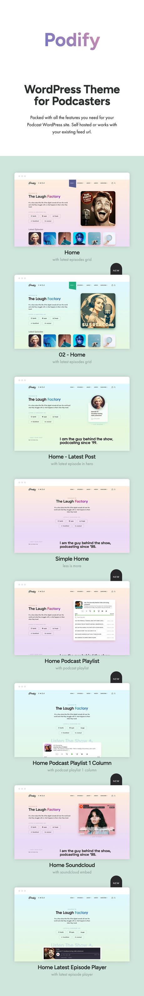 Podify – Thème WordPress pour podcasts Podify - un thème de podcast par pixelwars