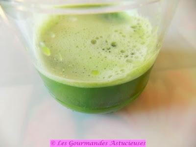 Soupe froide bourrache-guimauve, jus de cosses de petits pois et légumes de printemps (Vegan) Soupe froide bourrache-guimauve, jus de cosses de petits pois et légumes de printemps (Vegan)