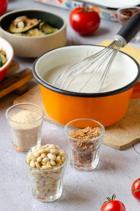 préparation béchamel végétarienne lasagne facile