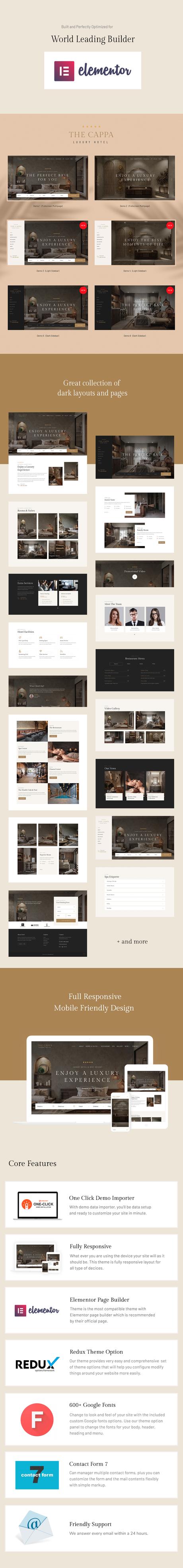 THE CAPPA – Thème WordPress pour hôtel de luxe desc