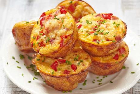 minis cakes poivrons et chèvre ww