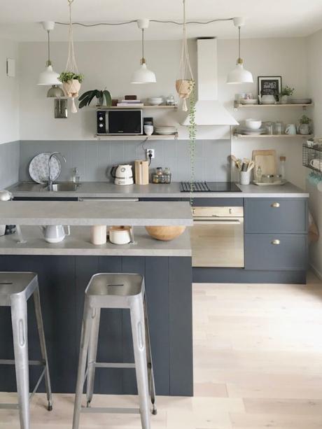 Repeindre cuisine laquée violette en grisRepeindre cuisine laquée violette en gris