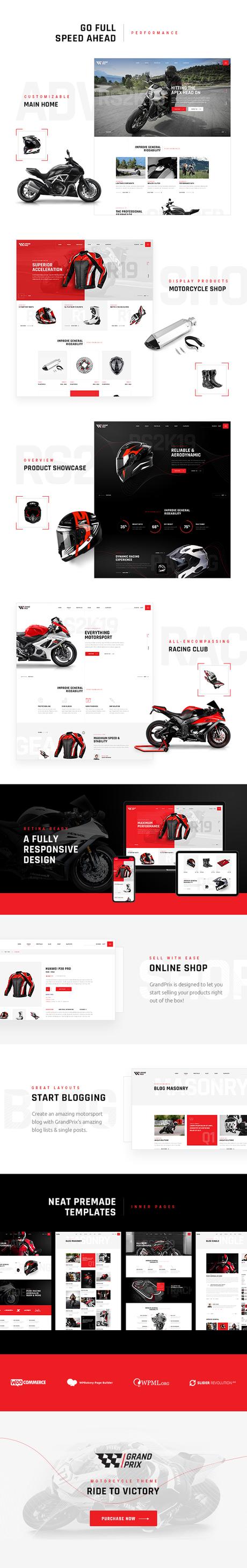 GrandPrix - Thème WordPress Moto - 1