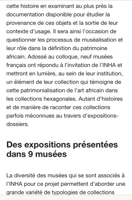 Afrique en musée (I N H A) 14 Juin- 15 Juillet 2023.