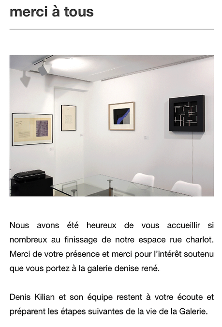 Galerie Denise René  – un lieu – une belle histoire :