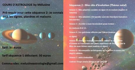 PROMOTION ETE 2023: COURS D’ASTROLOGIE BY MELUSINE