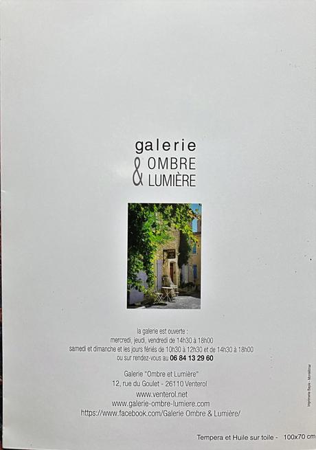 Galerie Ombre et Lumière – Venterol (Drôme Provencale) EXPOSITION / Jaroslav Juren & François Bonnot. 1er Juillet au 5 Août 2023.