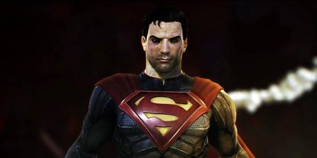 Superman d'Injustice Gods Among Us a l'air sinistre.